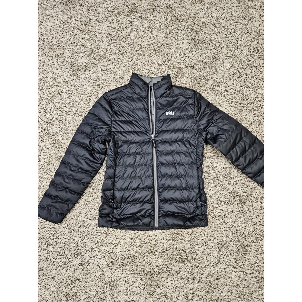 REI Down Jacket Boys Puffer Black Size Large (14-16) Kids Youth Polyester